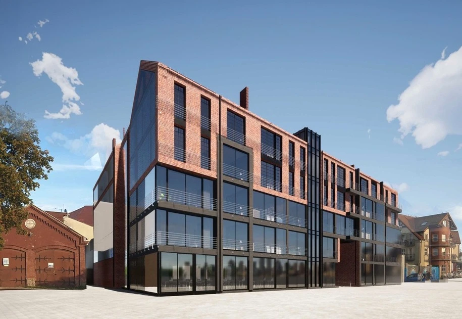 Render koncepcyjny budynku apartamentowego projektu Port Ustka